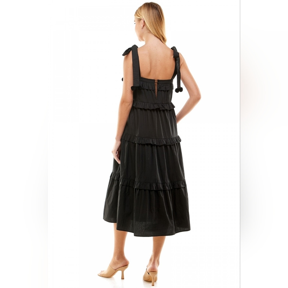 Pink TCEC Tiered maxi dress Size L New Magenta Color - Picture 5 of 8
